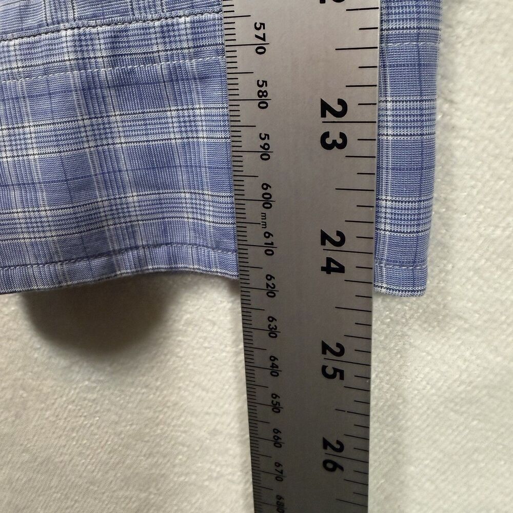 Ralph Lauren Yarmouth Shirt Mens 17 34/35 Blue Plaid Button Down Cotton Classic - Picture 10 of 10